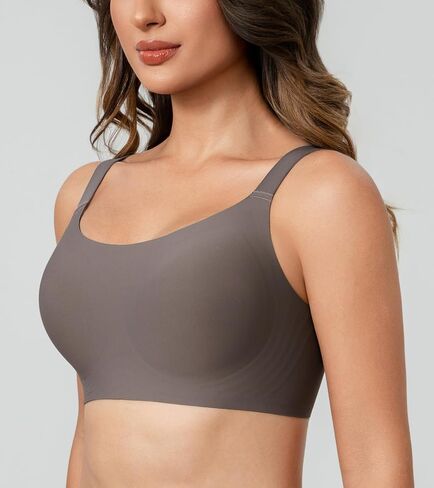 Lemorosy Women's Wirefree Seamless Bralettes Full Coverage Lift Push Up Comfort Everyday Bra in Saudi Arabia