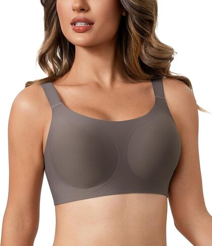 Lemorosy Women's Wirefree Seamless Bralettes Full Coverage Lift Push Up Comfort Everyday Bra in Saudi Arabia