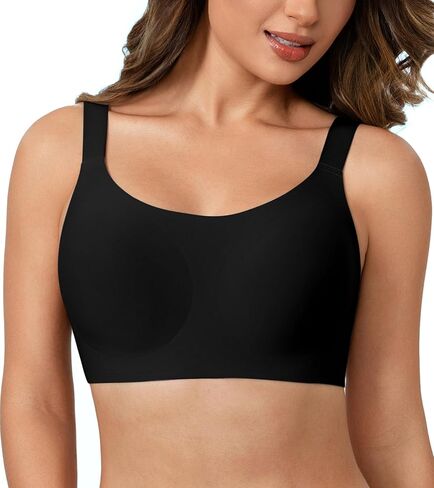 Lemorosy Women's Wirefree Seamless Bralettes Full Coverage Lift Push Up Comfort Everyday Bra in Saudi Arabia