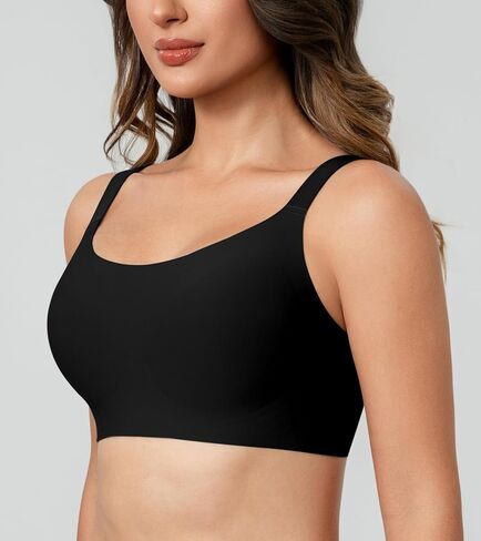 Lemorosy Women's Wirefree Seamless Bralettes Full Coverage Lift Push Up Comfort Everyday Bra in Saudi Arabia