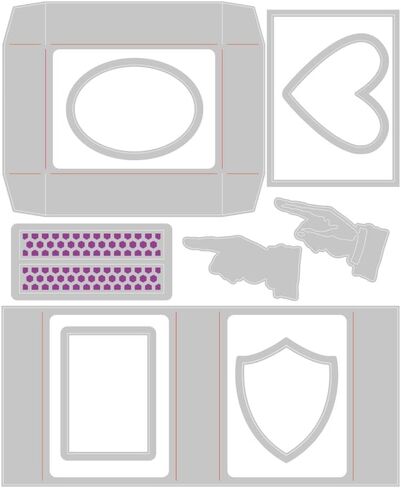 مجموعة قوالب Sizzix Thinlits - حزمة Vault Matchbox من Tim Holtz مع حقيبة أمان MCB - مجموعة من قطعتين، صغيرة in Kuwait