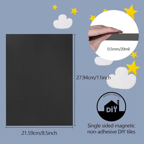 10 قطع صفائح مغناطيسية مقاس 8.5x11 بوصة صفائح مغناطيسية 20 مل غير لاصقة صفائح مطاطية مغناطيسية ورقة تخزين مغناطيسية لتخزين قوالب القطع in Kuwait