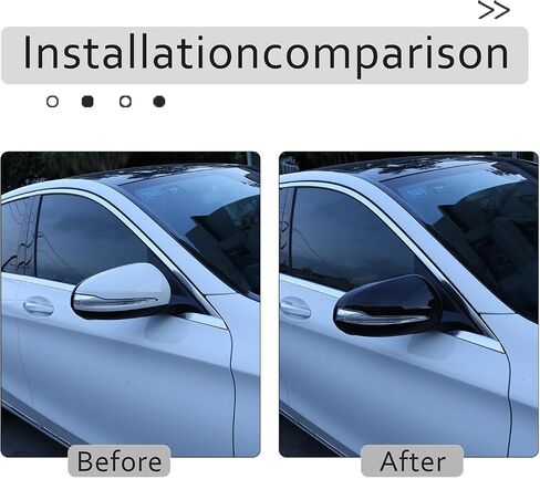 2PCS Car Rearview Mirror Cover Trims Compatible with Mercedes Benz C E S GLC Class W205 W213 X253 W222 Car Exterior Door Side Rear View Mirror Protector Cover ABS Accessories (Glossy Black) in Saudi Arabia