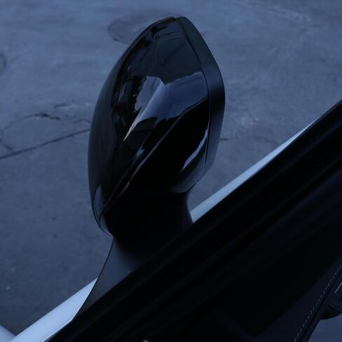 2PCS Car Rearview Mirror Cover Trims Compatible with Mercedes Benz C E S GLC Class W205 W213 X253 W222 Car Exterior Door Side Rear View Mirror Protector Cover ABS Accessories (Glossy Black) in Saudi Arabia