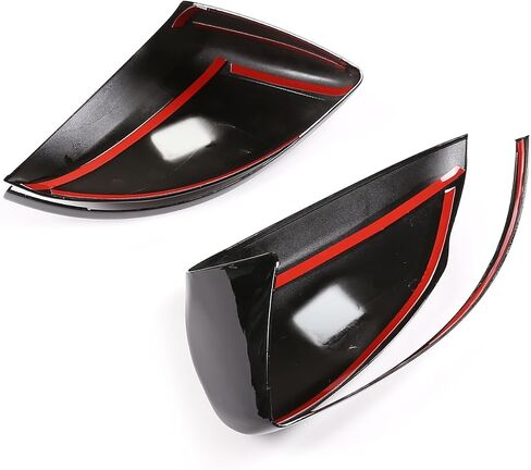 2PCS Car Rearview Mirror Cover Trims Compatible with Mercedes Benz C E S GLC Class W205 W213 X253 W222 Car Exterior Door Side Rear View Mirror Protector Cover ABS Accessories (Glossy Black) in Saudi Arabia