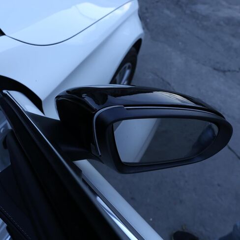 2PCS Car Rearview Mirror Cover Trims Compatible with Mercedes Benz C E S GLC Class W205 W213 X253 W222 Car Exterior Door Side Rear View Mirror Protector Cover ABS Accessories (Glossy Black) in Saudi Arabia