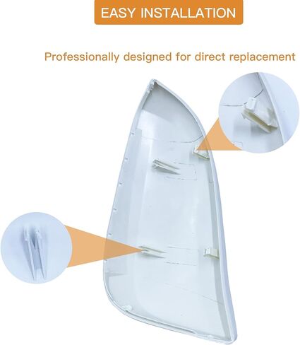 غطاء غطاء مرآة الجانب الأيمن للراكب متوافق مع تويوتا راف 4 2013-2018 أبيض لؤلؤي in Kuwait