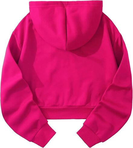 Hilinker Womens Graphic Long Sleeve Cropped Hoodies Drawstring Hooded Sweatshirt in Saudi Arabia