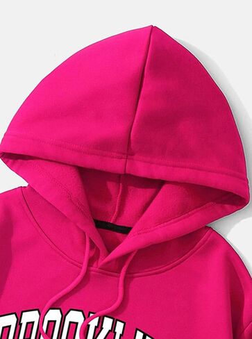 Hilinker Womens Graphic Long Sleeve Cropped Hoodies Drawstring Hooded Sweatshirt in Saudi Arabia