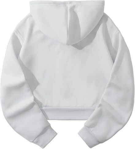 Hilinker Womens Graphic Long Sleeve Cropped Hoodies Drawstring Hooded Sweatshirt in Saudi Arabia