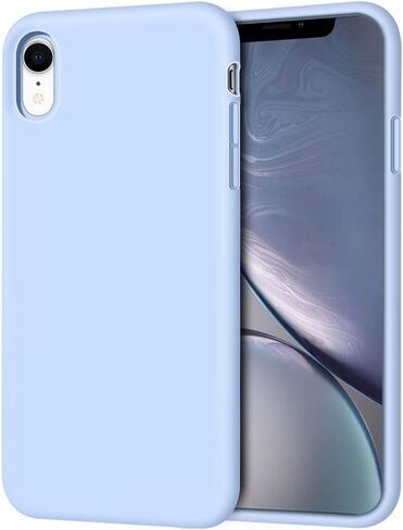 حافظة Anuck iPhone XR، حافظة هاتف من مطاط جل السيليكون الناعم مع بطانة من الألياف الدقيقة المضادة للخدش، غطاء حماية كامل الجسم مقاوم للصدمات لهاتف Apple iPhone XR 6.1 بوصة 2018 - أزرق فاتح in Kuwait