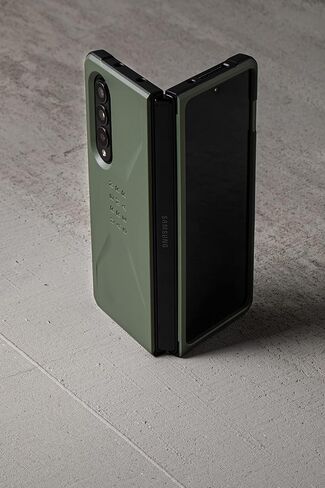 URBAN ARMOR GEAR UAG Designed for Samsung Galaxy Z Fold3 5G (2021) Case Civilian Sleek Ultra-Thin Shock-Absorbent Protective Cover, Black in Saudi Arabia