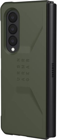 URBAN ARMOR GEAR UAG Designed for Samsung Galaxy Z Fold3 5G (2021) Case Civilian Sleek Ultra-Thin Shock-Absorbent Protective Cover, Black in Saudi Arabia