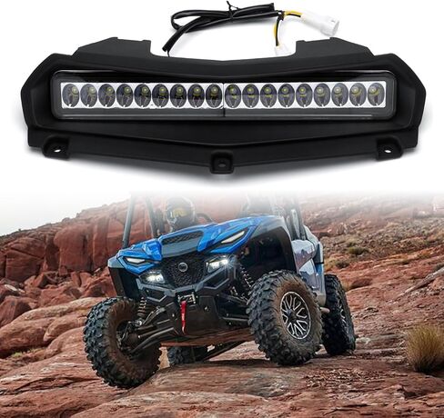 غطاء محرك السيارة الخفيف لـ Yamaha RMAX 1000 - لوحة إضاءة أمامية مساعدة DRL Scoop Light - متوافق مع Yamaha Wolverine RMAX2 RMAX4 1000 2021-2024 in Kuwait