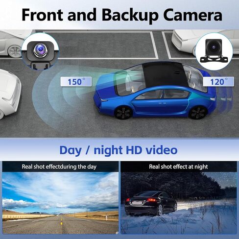 SIXWIN 10.26 Inch Portable Car Stereo with Wireless Carplay Android Auto Mirror Link Car Play Screen with 64G TF Card Front and Backup Camera DVR WiFi Video Bluetooth FM GPS Navigation WiFi ADAS … in Saudi Arabia