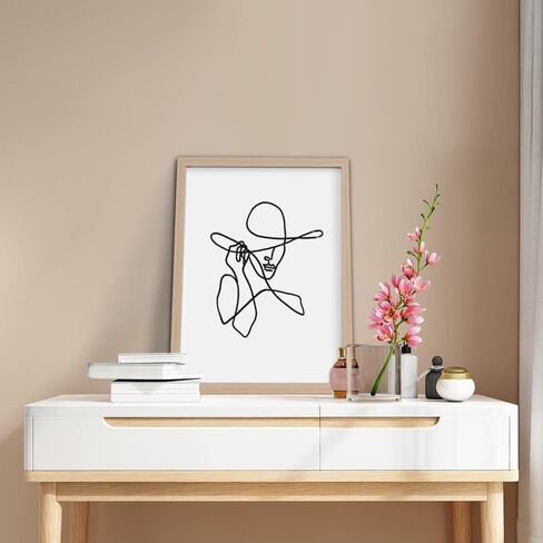 ArtbyHannah 11x14 Inch Black Framed Wall Art Set of 3 Minimalist Line Wall Art Frames for Home Decoration in Saudi Arabia