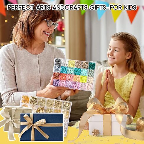 FEHCBIO Clay Beads Set Bracelet Making, 8452pcs Polymer Clay Beads Flat Heishi Friendship Bracelet kit,with Color Letter Smile Beads and Pearl for Jewelry Making DIY Creative Gift for girl and adult in Saudi Arabia