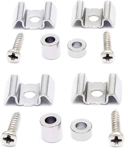 Guitar String Trees String Retainer Guides Compatible with Strat Tele Style Electric Guitar Bass Parts Replacement Pack of 4pcs with Mounting Screws Black. in Saudi Arabia