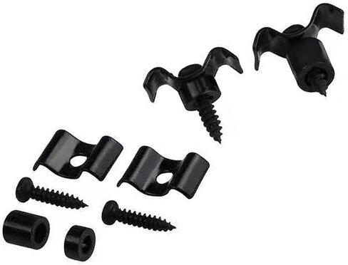 Guitar String Trees String Retainer Guides Compatible with Strat Tele Style Electric Guitar Bass Parts Replacement Pack of 4pcs with Mounting Screws Black. in Saudi Arabia