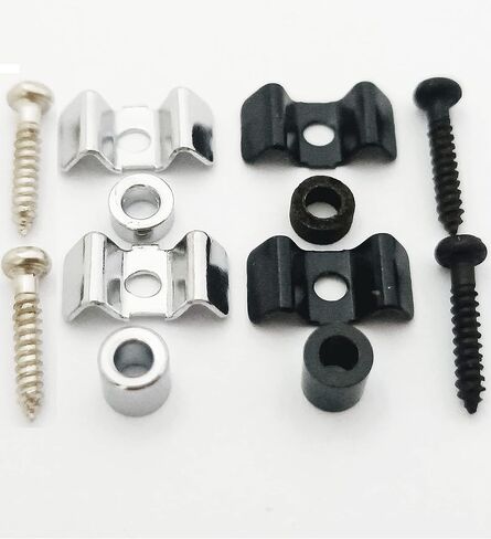 Guitar String Trees String Retainer Guides Compatible with Strat Tele Style Electric Guitar Bass Parts Replacement Pack of 4pcs with Mounting Screws Black. in Saudi Arabia