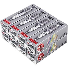 NGK Laser Iridium Spark Plug IFR5N10 7866 (Pack of 8) for Vanden Plas XF XJ8 XJR XKR LR3 HSE Reach 19mm Gap 1.0mm Resistor Value 5K Ohm Cast Iron 18-25.3 lb. ft. Aluminum 18-21.6 lb. ft.