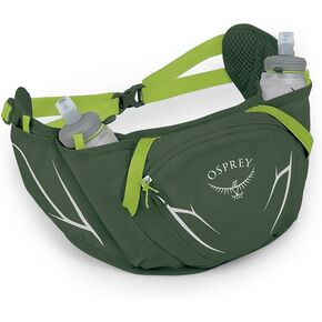 Osprey Duro Dyna Hydration Waist Pack with Hydraulics Soft Flasks for Running, Seaweed Green/Limon