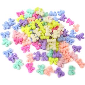 Honbay 100g Approx.95pcs Acrylic Bow Beads for Jewelry Making or DIY Crafts - Assorted Colors