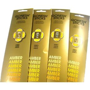 Gonesh Incense Sticks - Amber lot of 4