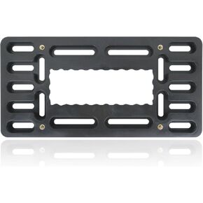 1 PC Car License Plate Holder, 12" x 6" Waterproof Anti-Rust Front Bumper License Plate Adapter, US Standard License Plate Frame Plastic Base, Universal Accessories for Most Cars (Black)