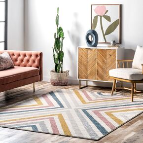 nuLOOM Neveah Contemporary Chevron Accent Rug, 3x5, Beige