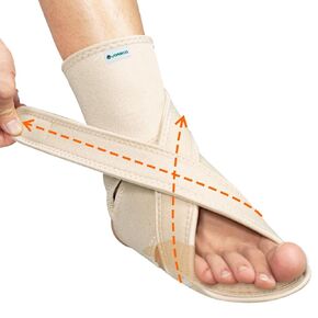 Upgraded Drop Foot Brace for Walking with Shoes - Dual Forefoot Support Plates Adjustable Soft AFO, Foot Drop, TBI, ALS, MS, Bone Fracture, Fits Women & Men (Beige Right, S/M)