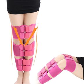 O/X Leg Type Correction Belt, Adjustable Legs Posture Correction Belt 3 in 1 Pack, Knee Belt Correction for Adults (Large, Purple)