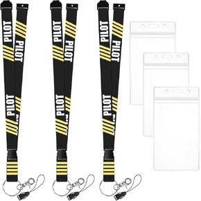 Pilot Lanyard Plane Aircraft Lanyards Keychain ID Badge Holder Detachable Neck Strap Safety Keys Lanyard Keyring