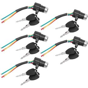 5Set Electric Bike Power Lock On Off Switch Electric Bike Locking Ignition Key Switch