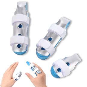Finger Splint 3PCS Finger Support Brace Finger Stabilizer for Broken Fingers Trigger/Mallet/Arthritis/Straightening Blue 3PCS