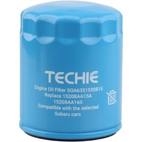 Techie Engine Oil Filter Compatible with SOA6351520815 803916010 HiFi T 600 C18630 38325AA032 LS 40356015 40056451, Replace for 15208AA20A 15208AA15A 15208AA160, OEM, 1PACK