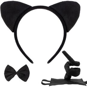 Canitor Animal Costume Accessory Set Animal Ears Headband Costume Kit Halloween Party Cosplay