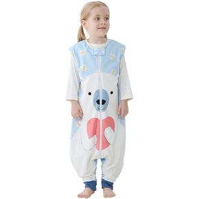 Baby Sleeping Sack Sleeveless, Toddler Sleeping Bag with Legs, Swaddle Wearable Blanket