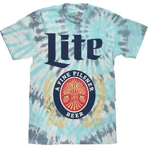 Tee Luv Men's Miller Lite Beer Tie Dye Shirt