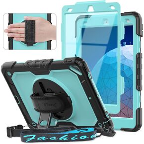 Timecity for iPad Air 3rd Generation Case, for iPad Air 3/ Pro 10.5 Inch Case: with Heavy Duty Protection, Adjustable Kickstand, Anti-Slip, Screen Protector, Hand/Shoulder Strap - Black