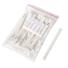 1500PCS 0805 SMD Resistor Kit, 0 ohm-10M ohm 1/8W 0.125W ±1% Tolerance Thick Film 0-10MR SMT Chip Resistors Rohs Certificated 60 Values (Each Value 25pcs)