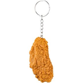 Realistic Chicken Wing Keychain, Creative Simulation Food Pendant Key Chain Imitation Food Keyring Cute Fried Chicken Wing Nugget Key Ring for Home Office Car Keys Accessories