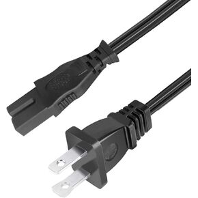 8.2ft Power Cord Replacement for Arris Surfboard SBG6900 AC1900 Xfinity TG1682 TG1682G TG862 TG862G/CT TM722G TM822A TG1672G TM602G Touchstone TM1602A Modem Router 2 Prong Polarized AC Cable