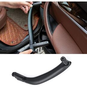 Jaronx متوافق مع أغطية مقبض الباب BMW X5 F15/X6 F16، 3 قطع أغطية مقبض سحب الباب لسيارات BMW X5 F15 2014-2018، X6 F16 2015-2018، مقبض الباب الجانبي الأيسر والأيمن مقبض سحب الباب الداخلي (أسود)