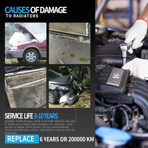 مشعاع ألومنيوم متوافق مع JEEP LIBERTY 3.7 V6 2002-2006، AB 26mmAT يحل محل المبرد CU2481 in Kuwait