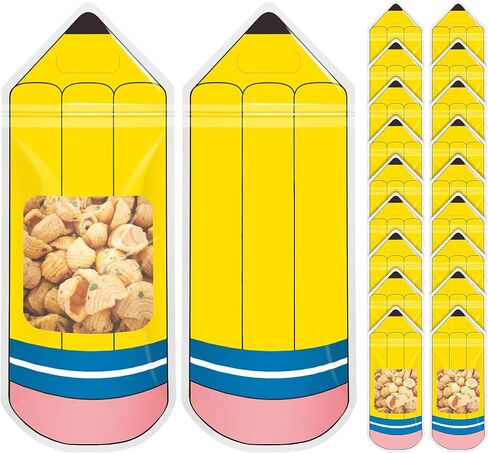 Kidum 50 Pcs Back to School Candy Treat Bags Plastic Goodie Bag Teacher Gift Bags Candy Boxes Party Favors Welcome Back to School Treat Boxes for Thanks Teacher School Classroom Decorations (50) in Saudi Arabia