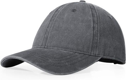 Men's XXL Oversize Washed Denim Baseball Cap, Cotton Big Head Hats Solid Color Large Head Hats Plus Size Hat for Big Head in Saudi Arabia