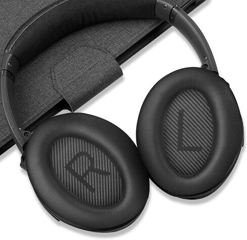Replacement Ear Pads for Bose QC25 QC35 Memory Foam Also Fits QuietComfort 2/QC15/QC35 II/Ae2 / Ae2i / Ae2w / SoundLink 1&2/SoundTrue 1&2 Around-Ear (Dark Black) in Saudi Arabia
