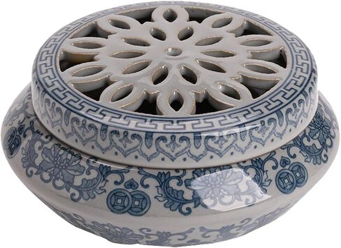 Incense Burner,Mosquito Coil Holder Ceramic Incense Stick Holder,Incense Cone Holder,Elegant Cone Incense Burner Set for Office Yoga and Livingroom Decor Home (Width-4.26) in Saudi Arabia