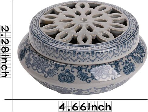 Incense Burner,Mosquito Coil Holder Ceramic Incense Stick Holder,Incense Cone Holder,Elegant Cone Incense Burner Set for Office Yoga and Livingroom Decor Home (Width-4.26) in Saudi Arabia